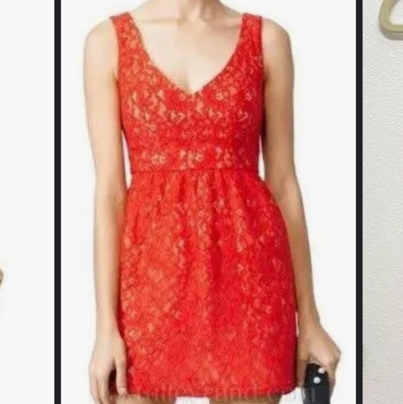 Shoshanna Red Phoenix Dress Size 4 - Picture 2 of 4